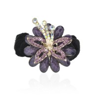 Велюровая резинка для волос с украшением (4495) вариант 01