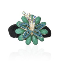 Велюровая резинка для волос с украшением (4495) вариант 04