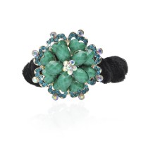 Велюровая резинка для волос с украшением (4497) вариант 11