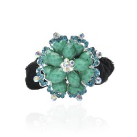 Велюровая резинка для волос с украшением (4497) вариант 05