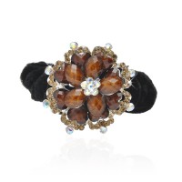 Велюровая резинка для волос с украшением (4497) вариант 06