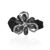 Велюровая резинка для волос с украшением (4498) вариант 03