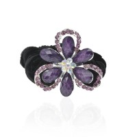 Велюровая резинка для волос с украшением (4498) вариант 05