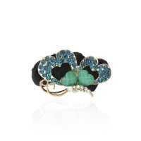 Велюровая резинка для волос с украшением (4508) вариант 02