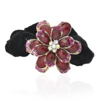 Велюровая резинка для волос с украшением (4509) вариант 05