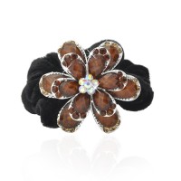 Велюровая резинка для волос с украшением (4509) вариант 07