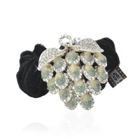 Велюровая резинка для волос с украшением (4622) вариант 03