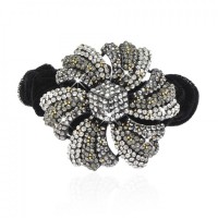 Велюровая резинка для волос с украшением (5165)