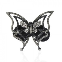 Велюровая резинка для волос с украшением (5499) вариант 01