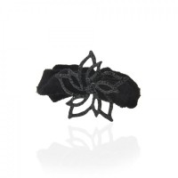 Велюровая резинка для волос с украшением (6009)