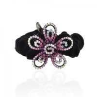 Велюровая резинка для волос с украшением (6023) вариант 04