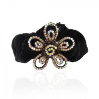 Велюровая резинка для волос с украшением (6023) вариант 05