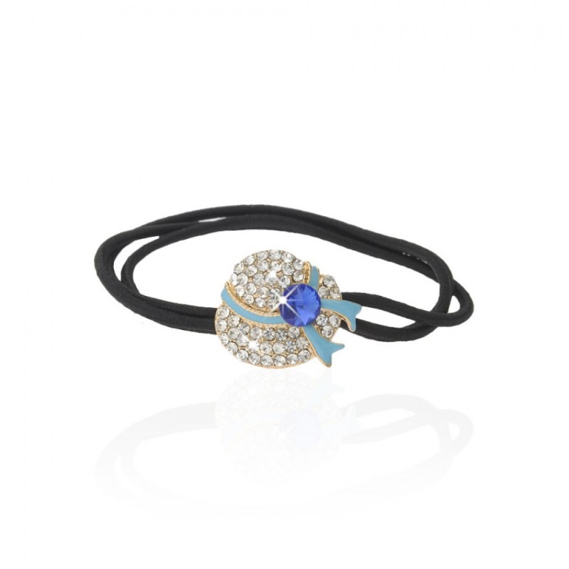 Резинка для волос тройная с украшением (7461) вариант 01