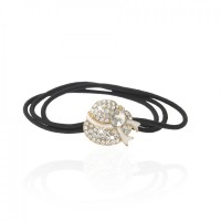 Резинка для волос тройная с украшением (7461) вариант 02