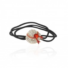 Резинка для волос тройная с украшением (7461) вариант 05