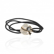 Резинка для волос тройная с украшением (7461) вариант 06