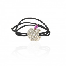 Резинка для волос тройная с украшением (7462) вариант 02