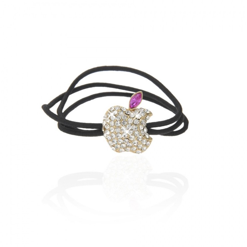 Резинка для волос тройная с украшением (7462) вариант 02