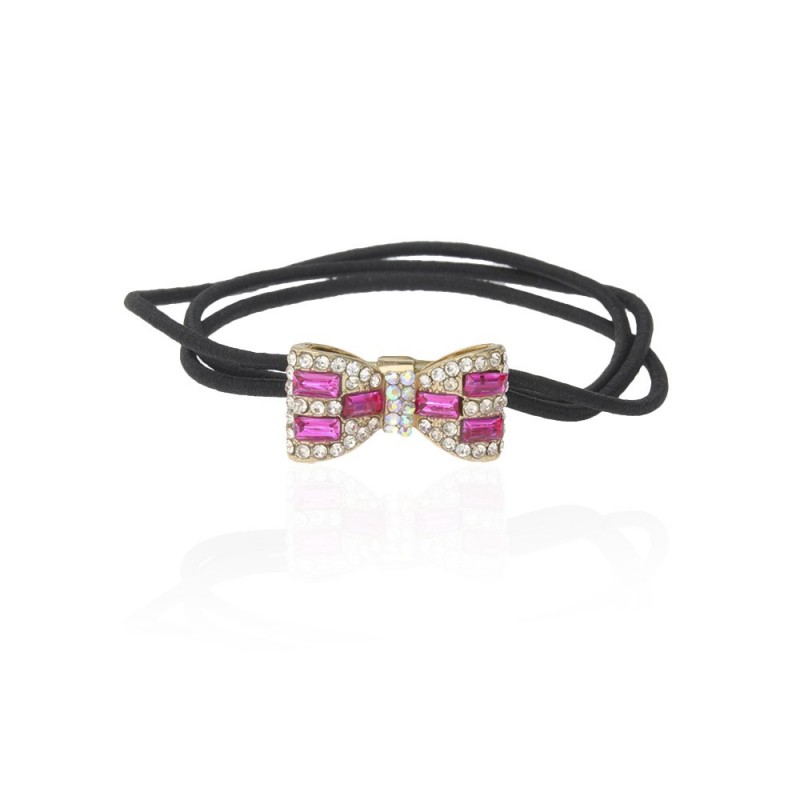 Резинка для волос тройная с украшением (7463) вариант 01