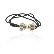 Резинка для волос тройная с украшением (7463) вариант 02