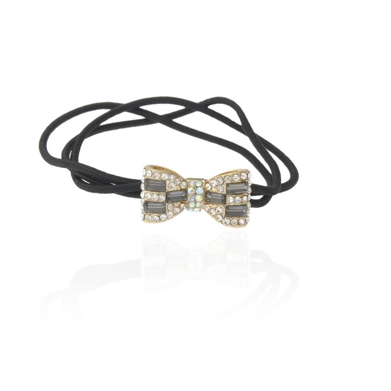 Резинка для волос тройная с украшением (7463) вариант 02