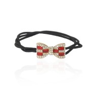 Резинка для волос тройная с украшением (7463) вариант 05