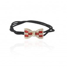 Резинка для волос тройная с украшением (7463) вариант 05