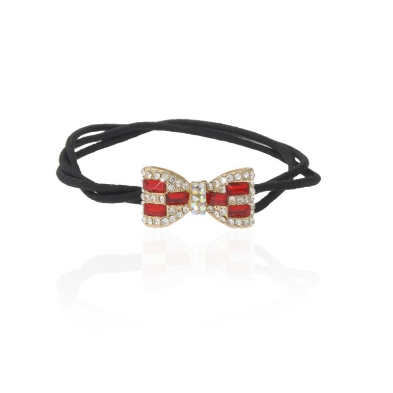 Резинка для волос тройная с украшением (7463) вариант 05