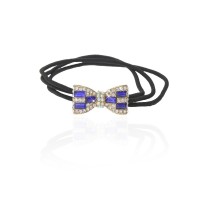 Резинка для волос тройная с украшением (7463) вариант 06