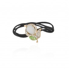 Резинка для волос тройная с украшением (7464) вариант 05