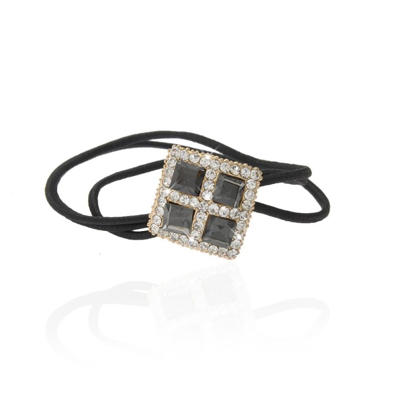 Резинка для волос тройная с украшением (7466) вариант 01