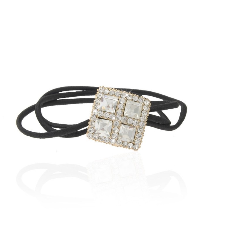 Резинка для волос тройная с украшением (7466) вариант 04