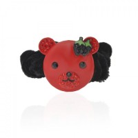 Велюровая резинка для волос с украшением (8484) вариант 01