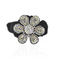 Велюровая резинка для волос с украшением (9219) вариант 01