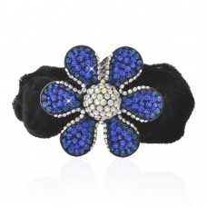 Велюровая резинка для волос с украшением (9219) вариант 05