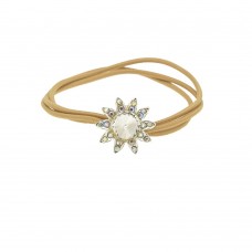 Резинка для волос тройная с украшением (9433) вариант 03