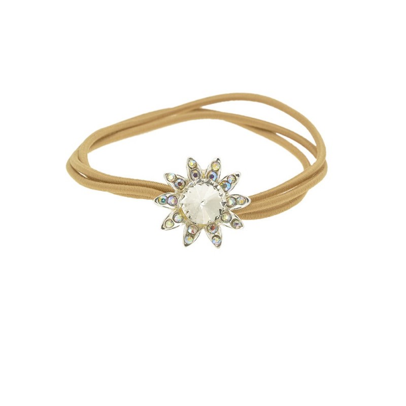 Резинка для волос тройная с украшением (9433) вариант 03