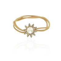 Резинка для волос тройная с украшением (9433) вариант 05