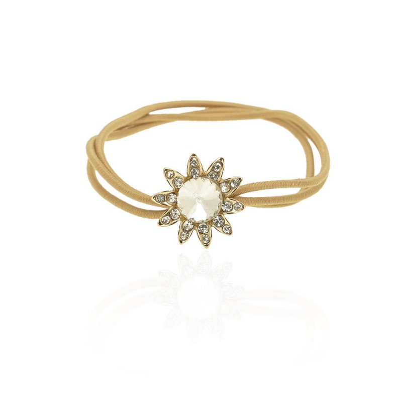 Резинка для волос тройная с украшением (9433) вариант 05