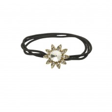 Резинка для волос тройная с украшением (9433) вариант 06