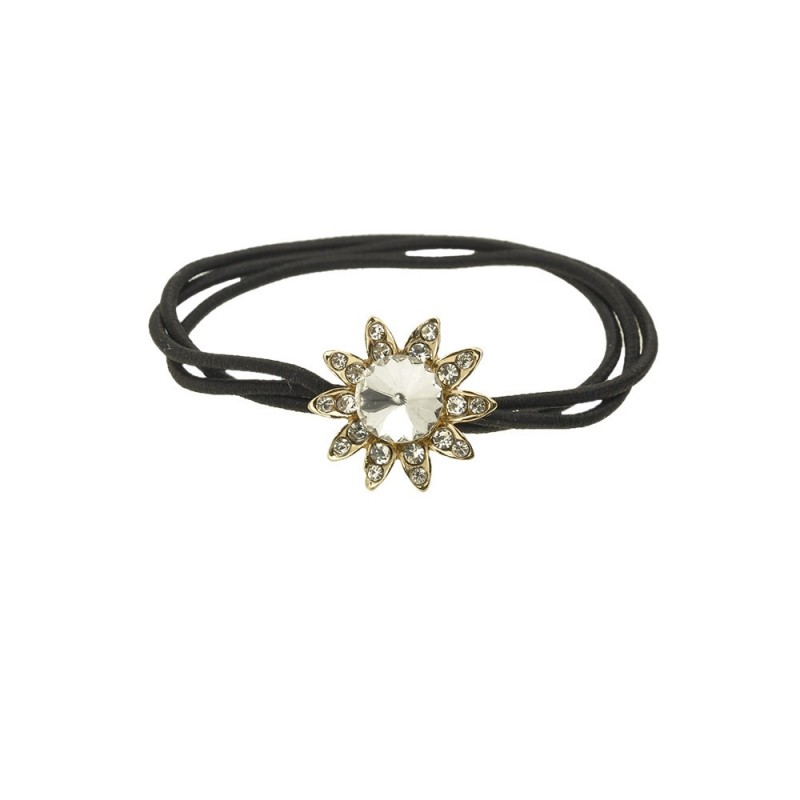 Резинка для волос тройная с украшением (9433) вариант 06