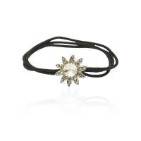 Резинка для волос тройная с украшением (9433) вариант 07