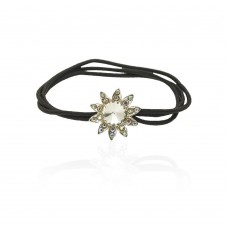 Резинка для волос тройная с украшением (9433) вариант 07