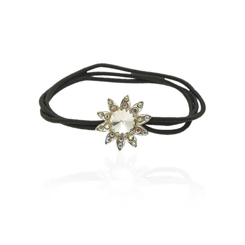 Резинка для волос тройная с украшением (9433) вариант 07