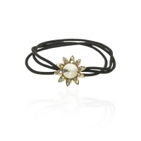 Резинка для волос тройная с украшением (9433) вариант 08