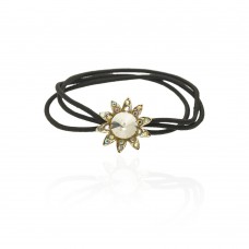 Резинка для волос тройная с украшением (9433) вариант 08