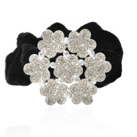 Велюровая резинка для волос с украшением (9436) вариант 04