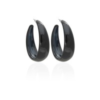 Серьги кольцо ø5см с блестками (2783) вариант 02