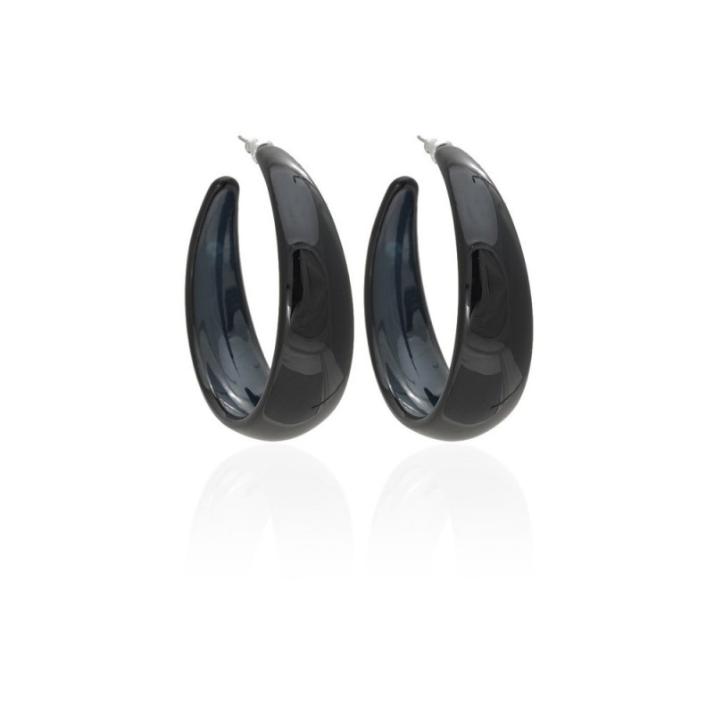 Серьги кольцо ø5см с блестками (2783) вариант 02