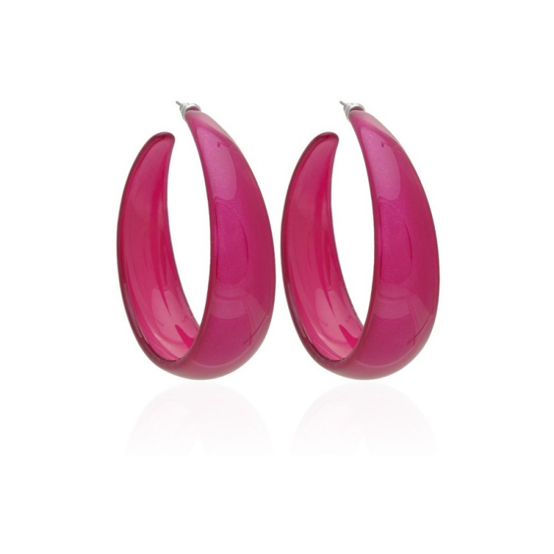 Серьги кольцо ø6см с блестками (2795) вариант 12